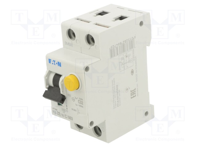 RCBO breaker; Inom: 32A; Ires: 30mA; Max surge current: 250A; 230V