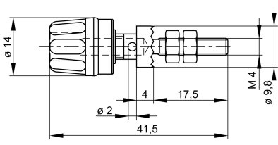 Connector: 4mm banana; socket; 16A; 30VAC; 60VDC; brown; insulated