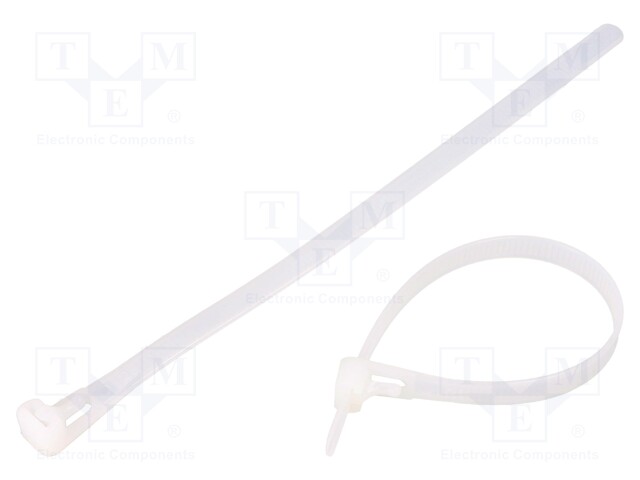 Cable tie; multi use; L: 200mm; W: 7.2mm; polyamide; natural