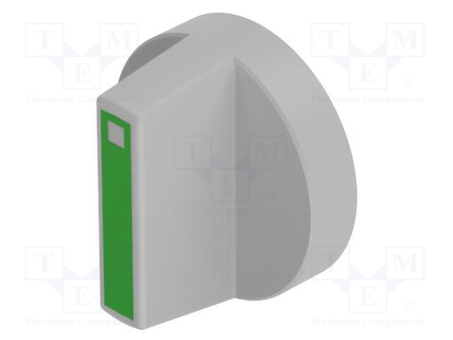 Knob; Actuator colour: green; plastic; Ø18mm; Body: grey