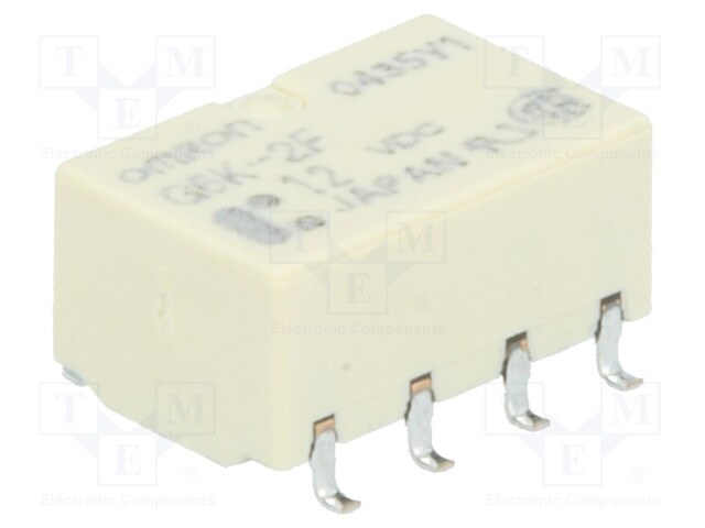 Relay: electromagnetic; DPDT; Ucoil: 12VDC; 0.3A/125VAC; 1A/30VDC