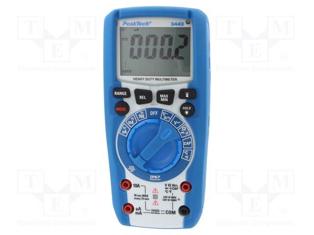 Digital multimeter; LCD 3,75 digit (6000),bargraph; -20÷780°C