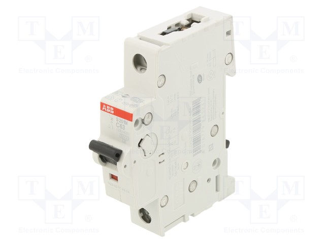 Circuit breaker; 230VAC; Inom: 63A; Poles: 1; DIN; Charact: C; 10kA