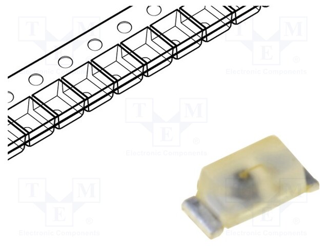 LED; SMD; 0603; amber; 90÷180mcd; 1.7x0.8x0.65mm; 160°; 1.83÷2.33V