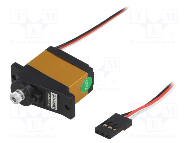 Motor: servo; 4.8÷6VDC; micro; analogue; 14g; 22.8x12.3x22mm; metal