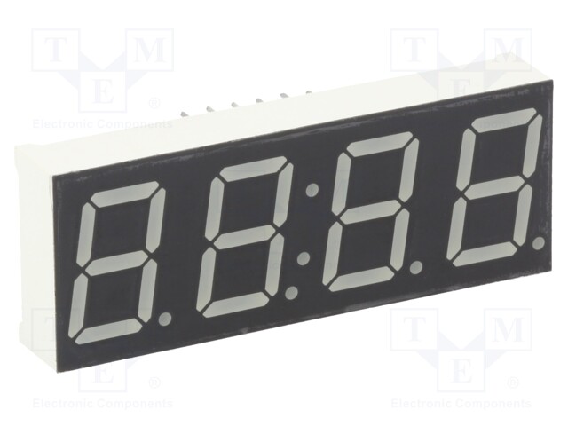 Display: LED; 7-segment; 14.2mm; 0.56"; No.char: 4; red; 40÷80mcd