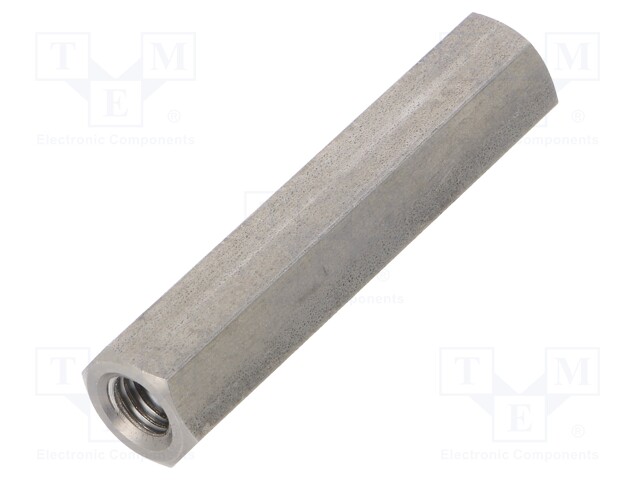 Screwed spacer sleeve; Int.thread: M8; 60mm; hexagonal