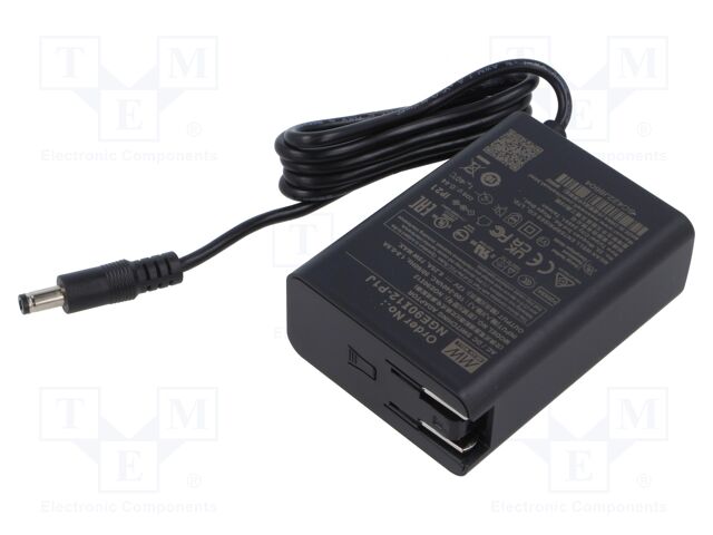 Power supply: switched-mode; plug; 12VDC; 6.25A; 75W; Out: 5,5/2,1