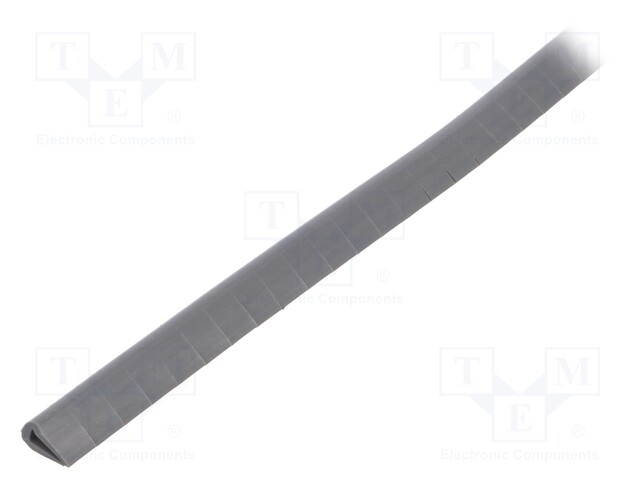 Hole and edge shield; PVC; L: 10m; grey; H: 10mm; W: 5.5mm; -30÷70°C