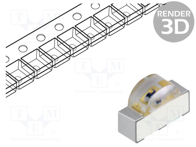 LED; SMD; 0805; blue; 40mcd; 2.1x0.6x1mm; 120°; 2.6÷3V; 5mA; λd: 470nm