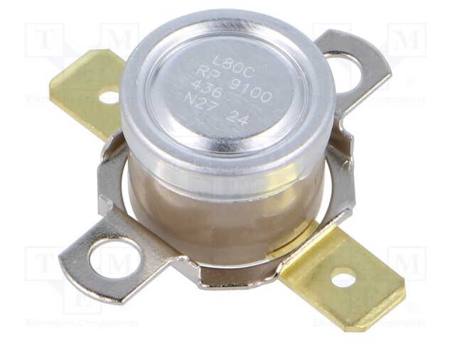 Sensor: thermostat; NC; Topen: 80°C; Tclos: 65°C; 10A; 240VAC; ±5°C