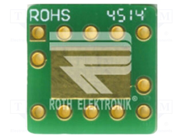 Board: universal; multiadapter; W: 12.5mm; L: 12.5mm; SOT23-10