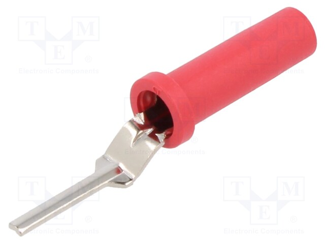 Adapter; red; 30A; 42mm; banana 4mm socket; 5mΩ