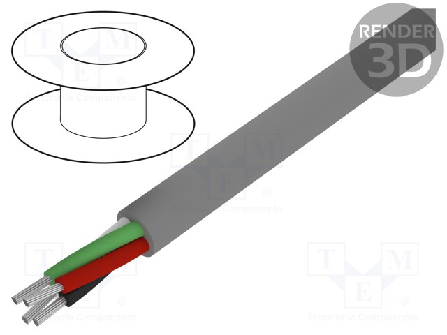 Wire; Alpha Essential C&C; 4x18AWG; unshielded; 300V; 305m; Cu