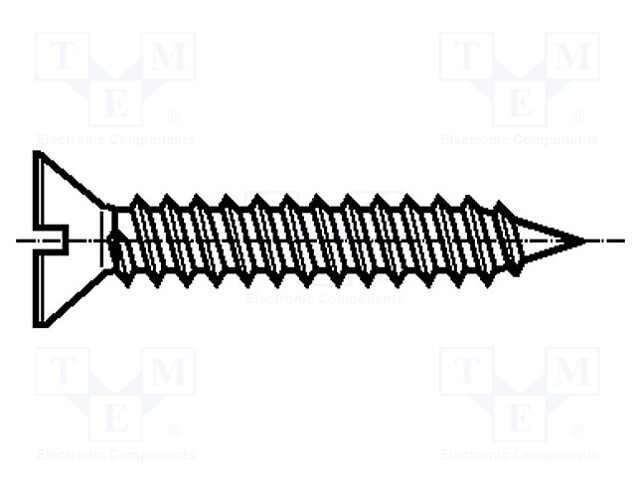 Screw; 2,9x16; Head: countersunk; slotted; A2 stainless steel