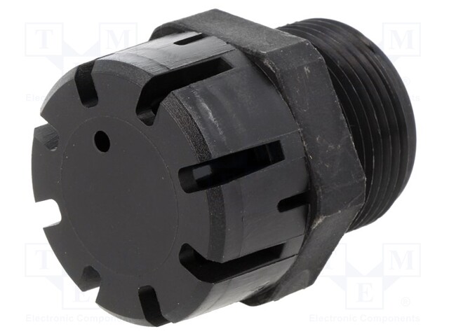 Pressure compensation device; polyamide; black; Thread: M25