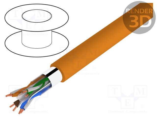 Wire; BiTLAN F/UTP; 6; data transmission; solid; Cu; 4x2x23AWG