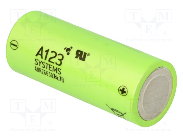 Re-battery: Li-FePO4; 26650; 3.3V; 2500mAh; Ø25.9x65.2mm