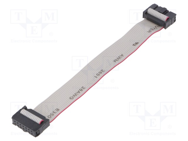 Ribbon cable with IDC connectors; 14x28AWG; Cable ph: 1.27mm