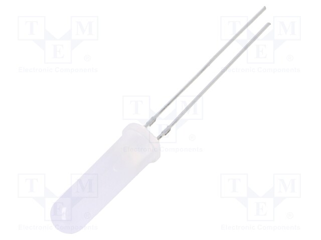 LED; 5mm; yellow; 68÷100mcd; 140°; Front: convex; without stopper