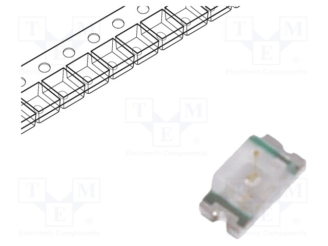 LED; SMD; 0603; green; 330÷900mcd; 1.6x0.8x0.7mm; 140°; 2.7÷3.4V