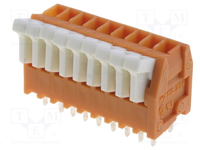 PCB terminal block; straight; 2.54mm; ways: 9; on PCBs; 80÷50um2