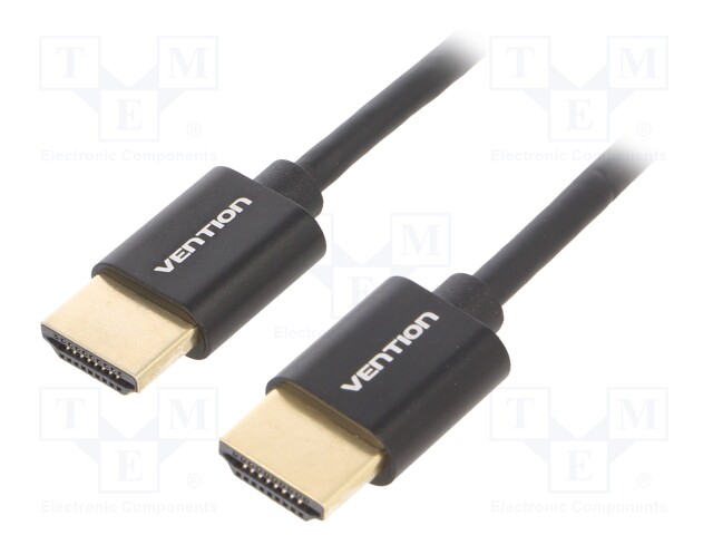 Cable; HDMI 2.0; HDMI plug,both sides; Len: 1.5m; black; 32AWG