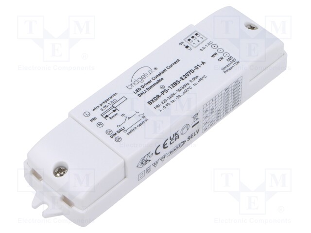 Power supply: switched-mode; LED; 12W; 2.42VDC; 150÷700mA; OUT: 2