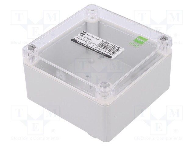 Enclosure: multipurpose; X: 105mm; Y: 105mm; Z: 66mm; INDUSTRIAL