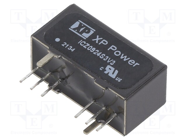 Isolated Board Mount DC/DC Converter, ITE, 1 Output, 9 W, 3.3 V, 2 A