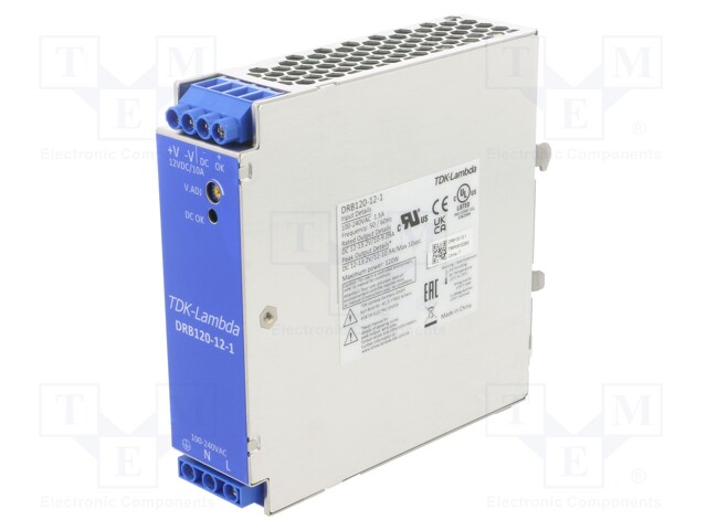 Power supply: switched-mode; 120W; 12VDC; 10A; 85÷264VAC; 500g