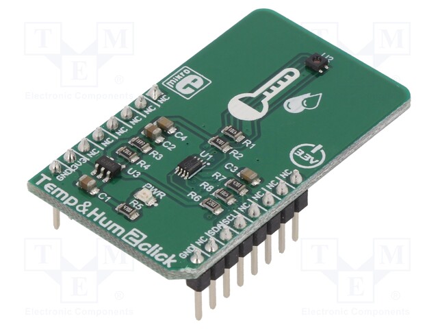 Click board; humidity/temperature sensor; I2C; Si7034; 3.3VDC