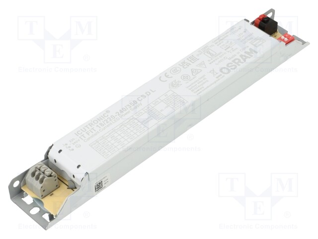 Power supply: switched-mode; LED; 18.9W; 23÷54VDC; 200÷350mA; IP20