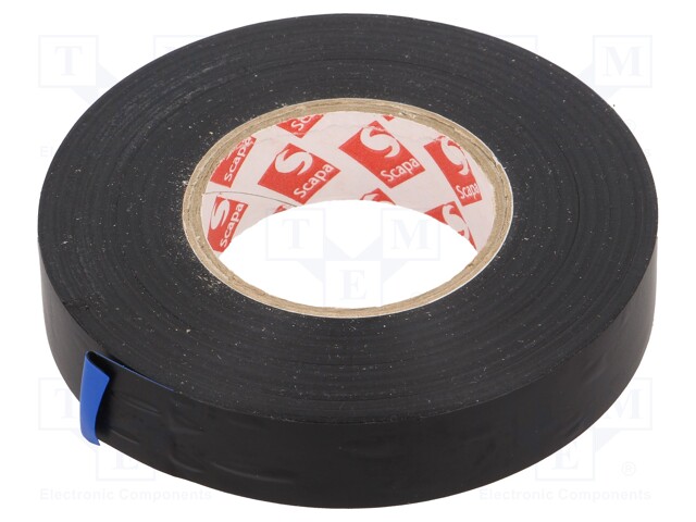 Tape: electrical insulating; W: 15mm; L: 33m; D: 0.13mm; black; 180%