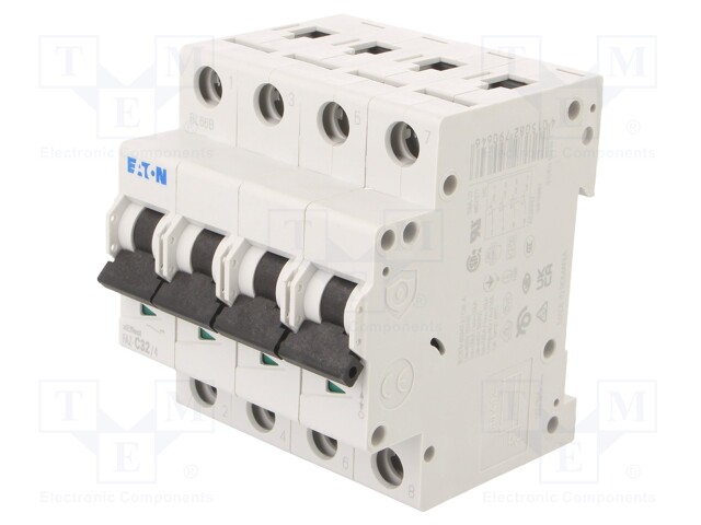 Circuit breaker; 230/400VAC; Inom: 32A; Poles: 4; DIN; Charact: C