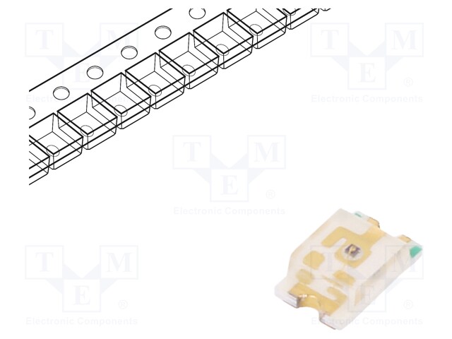 LED; SMD; 0603; green; 700÷1300mcd; 1.6x0.8x0.95mm; 60°; 3.3÷4.1V