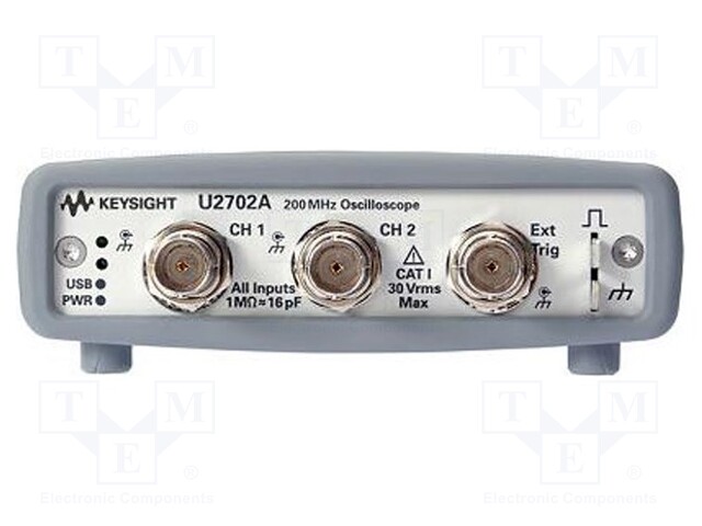 PC connected oscilloscope; Band: ≤200MHz; Channels: 2; 500kpts/ch