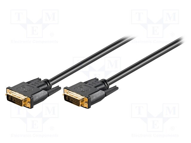 Cable; DVI-I (24+5) plug,both sides; 3m; Colour: black