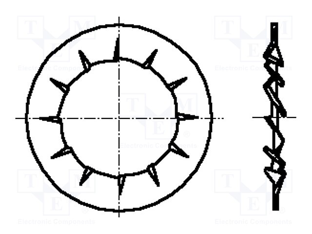 Washer; conical; M4; D=8mm; h=1.85mm; spring steel; DIN: 6798V