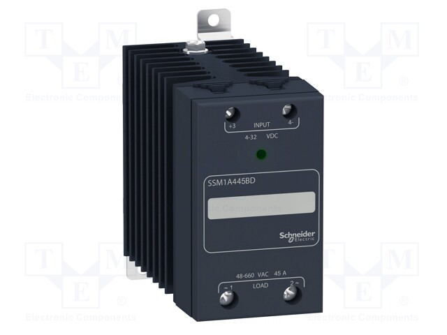 Relay: solid state; Ucntrl: 4÷32VDC; 45A; 24÷280VAC; DIN; 45mm; IP20