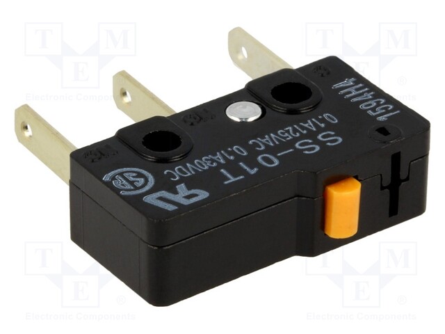 Microswitch SNAP ACTION; without lever; SPDT; 0.1A/125VAC; Pos: 2