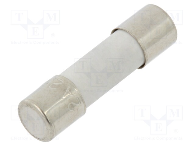 Fuse: fuse; time-lag; 2A; 250VAC; ceramic; 20x5.2mm; brass; bulk