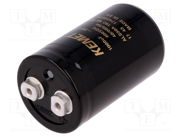 Capacitor: electrolytic; 1000uF; 400VDC; Leads: screw; ESR: 139mΩ