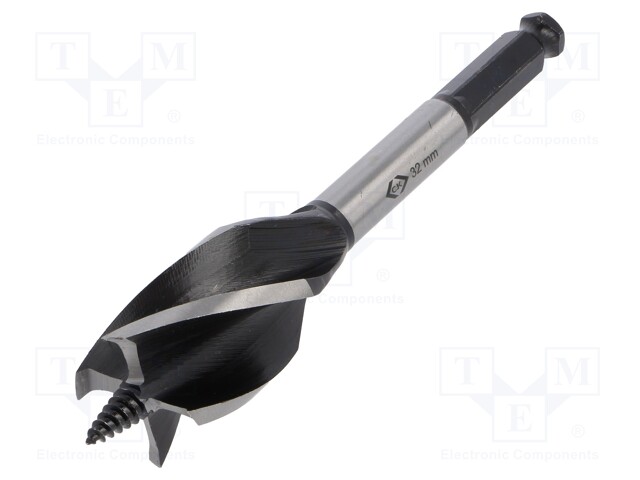 Drill bit; for wood; Ø: 32mm; Overall len: 160mm; 1pcs.