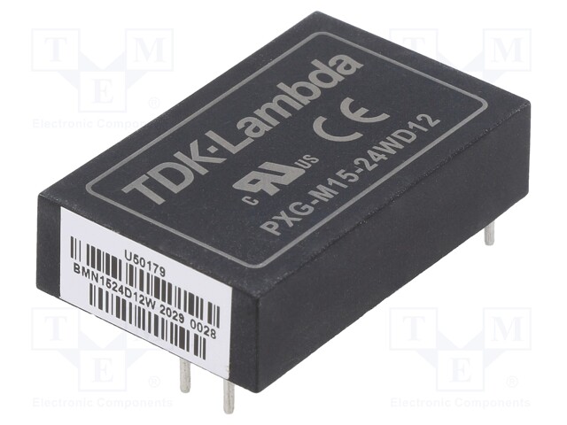 Converter: DC/DC; 15W; Uin: 9÷36V; Uout: 12VDC; Uout2: -12VDC; 24g