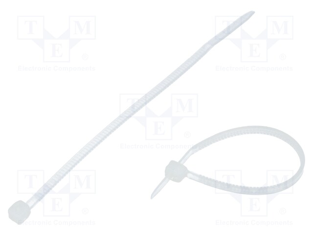 Cable tie; L: 71mm; W: 1.6mm; polyamide; natural; Ømax: 11mm