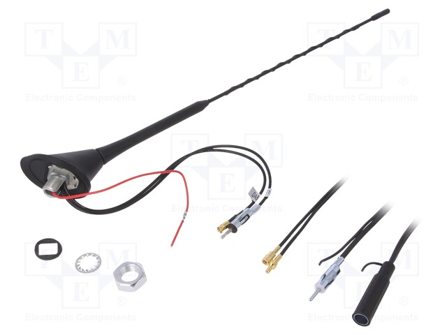 Antenna; car top; 0.41m; AM,DAB,FM; universal; 5m; Colour: black