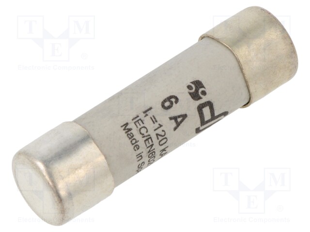 Fuse: fuse; gG; 6A; 500VAC; 440VDC; ceramic,cylindrical,industrial