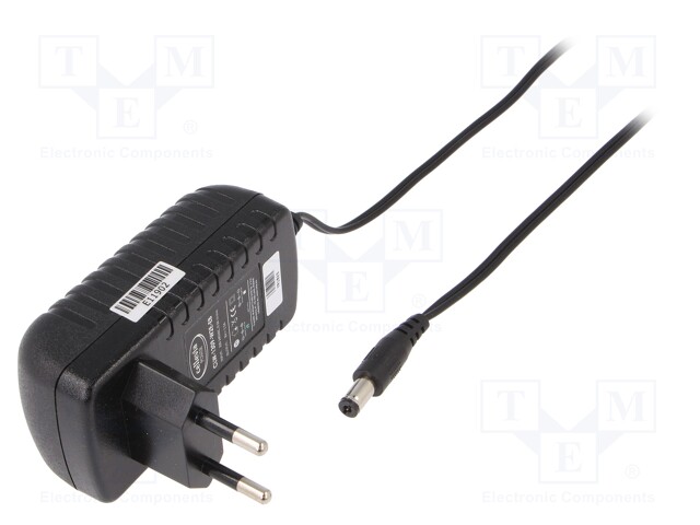Power supply: switched-mode; 9VDC; 1.5A; Out: 5,5/2,1; 13W; Plug: EU
