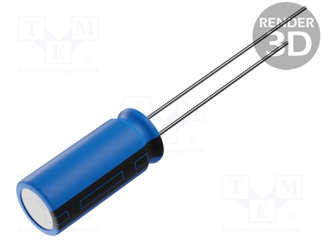 Capacitor: electrolytic; THT; 4.7uF; 63VDC; 2.5mm; ±20%; 2500h